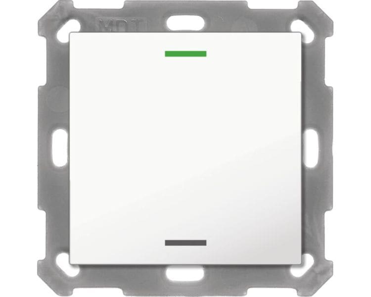 MDT - MDT KNX Taster Light 55 x 55 mm 1-fach RGBW, reinweiß glänzend, Neutral