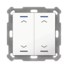 MDT - MDT KNX Taster Light 55 x 55 mm 2-fach RGBW, reinweiß glänzend, Jalousie
