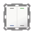 MDT - MDT KNX Taster Light 55 x 55 mm 2-fach RGBW, reinweiß glänzend, Neutral