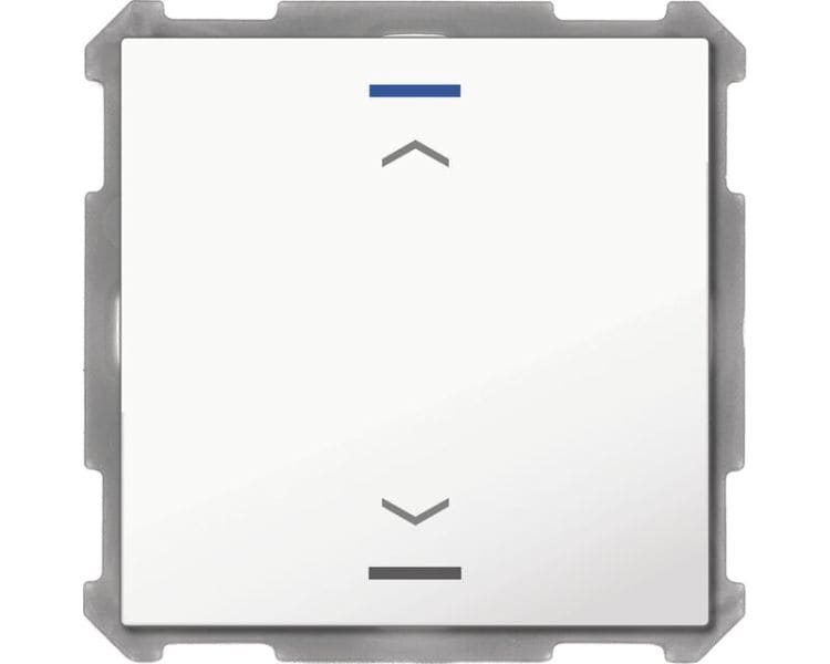 MDT - MDT KNX Taster Light 63x63mm 1fach, RGBW mit Temp.sensor, Studioweiß gl, Jalousie