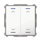 MDT - MDT KNX Taster Light 63x63mm 2fach, RGBW mit Temp.sensor, Studioweiß gl, Jalousie