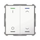 MDT - MDT KNX Taster Light 63 x 63 mm 2-fach mit Temp.sensor reinweiß, Schalten/Jal.