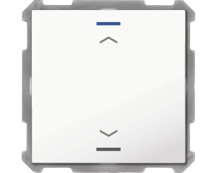 MDT - MDT KNX Taster Light 63 x 63 mm 1-fach ohne Temp.sensor reinweiß, Jalousie