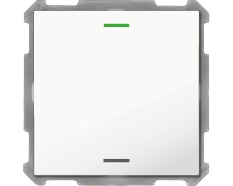 MDT - MDT KNX Taster Light 63 x 63 mm 1-fach ohne Temp.sensor reinweiß, Neutral
