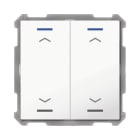 MDT - MDT KNX Taster Light 63 x 63 mm 2-fach ohne Temp.sensor reinweiß, Jalousie