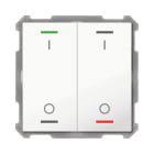 MDT - MDT KNX Taster Light 63 x 63 mm 2-fach ohne Temp.sensor reinweiß, Schaltsymbol