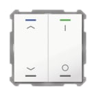 MDT - MDT KNX Taster Light 63 x 63 mm 2-fach ohne Temp.sensor reinweiß, Jal./Schalten