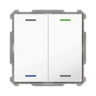 MDT - MDT KNX Taster Light 63 x 63 mm 2-fach ohne Temp.sensor reinweiß, Neutral