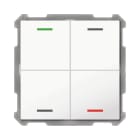 MDT - MDT KNX Taster Light 63 x 63 mm 4-fach ohne Temp.sensor reinweiß, Neutral