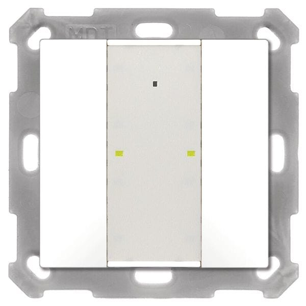 MDT - MDT KNX Tastsensor 2-fach Plus mit Temp. reinweiß glänzend