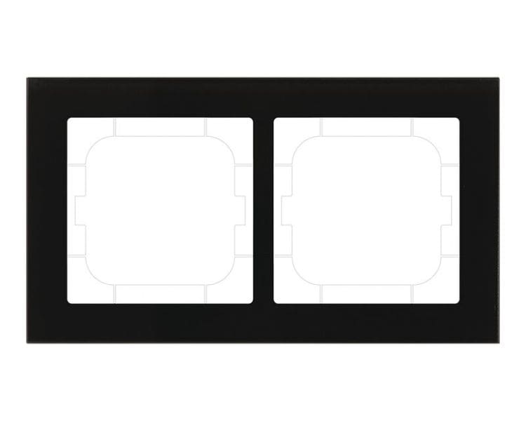 MDT - MDT Rahmen 2-fach 63 x 63 mm Glas schwarz