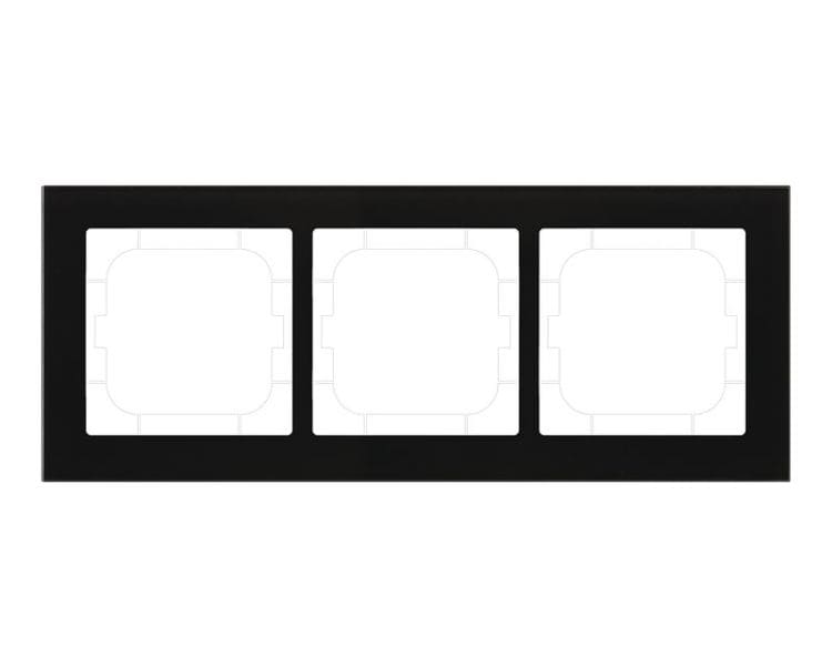 MDT - MDT Rahmen 3-fach 63 x 63 mm Glas schwarz
