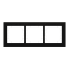 MDT - MDT Rahmen 3-fach 63 x 63 mm Glas schwarz