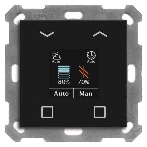 MDT - MDT KNX Jalousietaster Smart 55 mit Fabrdisplay schwarz matt