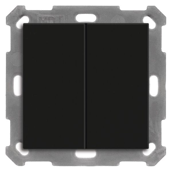 MDT - MDT KNX Taster Light 55 Basic 2-fach, schwarz matt