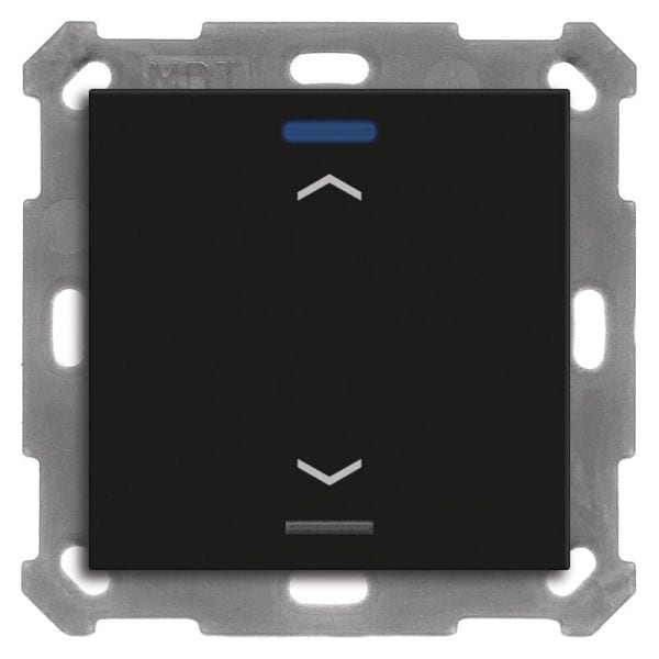 MDT - MDT KNX Taster Light 55x55mm 1fach, RGBW mit Temp., schwarz matt, Jalousie