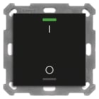 MDT - MDT KNX Taster Light 55x55mm 1fach, RGBW mit Temp., schwarz matt, Schalten