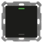 MDT - MDT KNX Taster Light 55x55mm 1fach, RGBW mit Temp., schwarz matt, Neutral