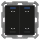 MDT - MDT KNX Taster Light 55x55mm 2fach, RGBW mit Temp., schwarz matt, Jalousie