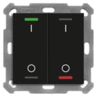 MDT - MDT KNX Taster Light 55x55mm 2fach, RGBW mit Temp., schwarz matt, Schalten