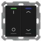 MDT - MDT KNX Taster Light 55x55mm 2fach, RGBW mit Temp., schwarz matt, Jal./Sch.
