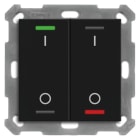 MDT - MDT KNX Taster Light 55x55mm 2-fach RGBW, schwarz matt, Schalten