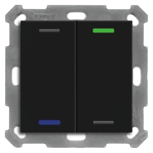 MDT - MDT KNX Taster Light 55x55mm 2-fach RGBW, schwarz matt, Neutral