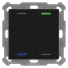 MDT - MDT KNX Taster Light 55x55mm 2-fach RGBW, schwarz matt, Neutral