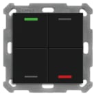 MDT - MDT KNX Taster Light 55x55mm 4-fach RGBW, schwarz matt, Neutral
