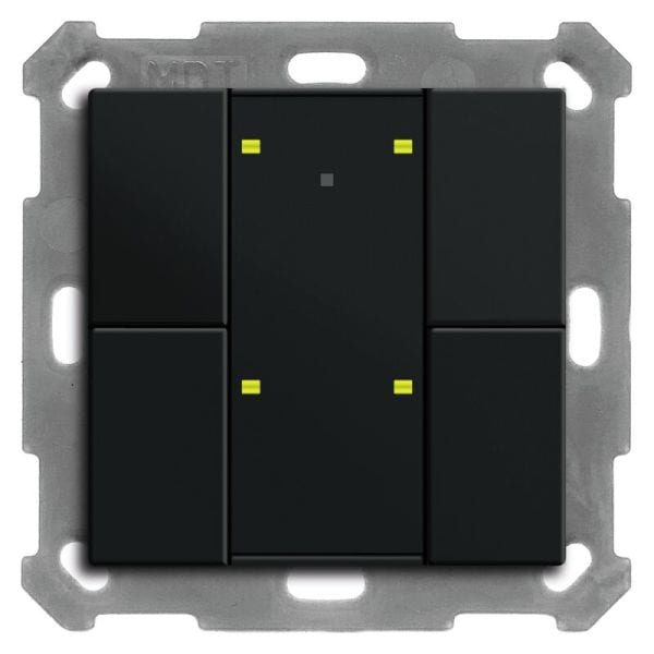 MDT - MDT KNX Taster Plus 55x55 4-fach schwarz matt