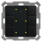 MDT - MDT KNX Taster Plus TS 55x55 6-fach mit RTR schwarz matt