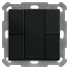 MDT - MDT KNX Taster 55x55 4-fach schwarz matt