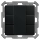 MDT - MDT KNX Taster 55x55 6-fach schwarz matt