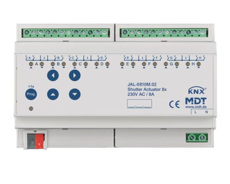 MDT - MDT KNX Jalousieaktor 8-fach mit aut. Fahrzeitmessung REG