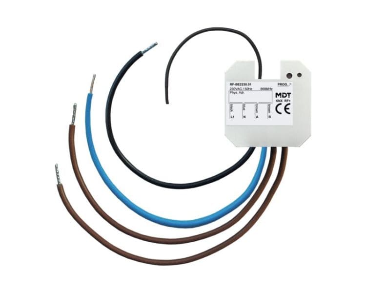 MDT - MDT KNX-RF+ Tasterschnittstelle 2fach für 230 V AC Eingänge Up