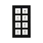 MDT - MDT KNX-RF+ Tastsensor 8-fach Plus mit Aktor und Temp.fühler Glas schwarz