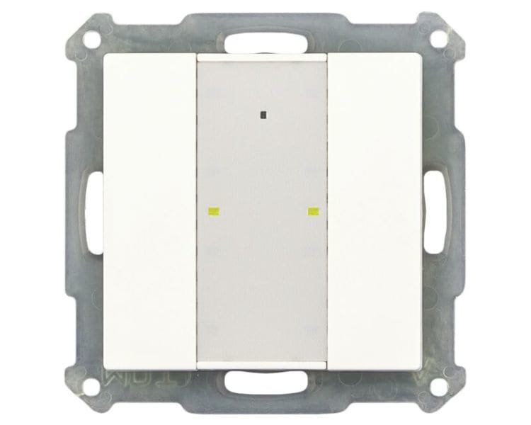 MDT - MDT KNX-RF+ Tastsensor 2-fach Plus mit Schaltaktor reinweiß matt