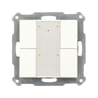 MDT - MDT KNX-RF+ Tastsensor 4-fach Plus mit Schaltaktor reinweiß matt