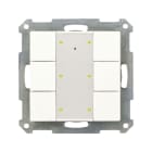 MDT - MDT KNX-RF+ Tastsensor 6-fach Plus mit Schaltaktor reinweiß matt