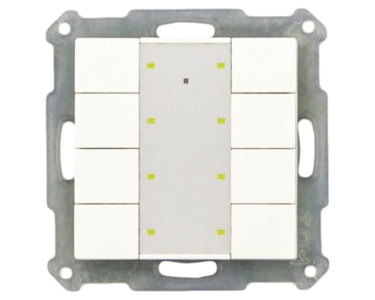 MDT - MDT KNX-RF+ Tastsensor 8-fach Plus mit Schaltaktor reinweiß matt