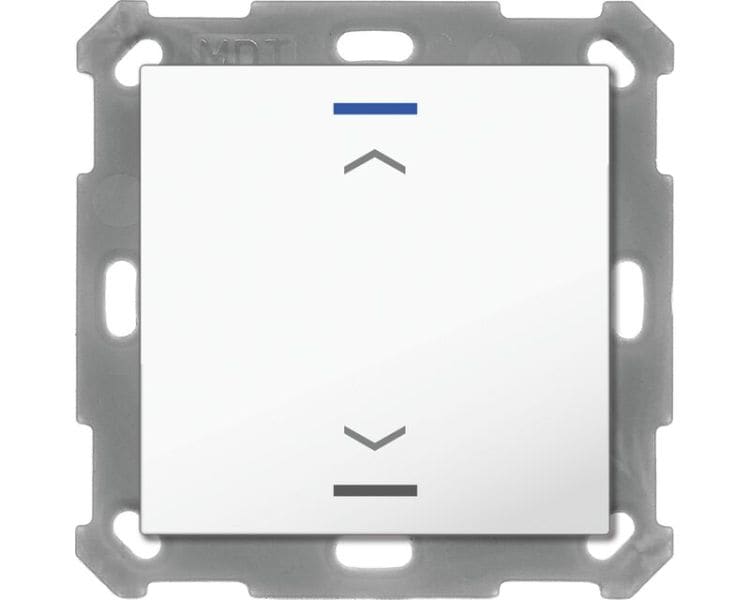 MDT - MDT KNX RF+ Taster Light 55 1f, RGBW mit Temp., reinweiß gl., Jalousie,secure