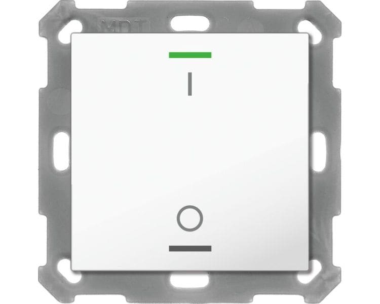 MDT - MDT KNX RF+ Taster Light 55 1f, RGBW mit Temp., reinweiß gl., Schalten,secure