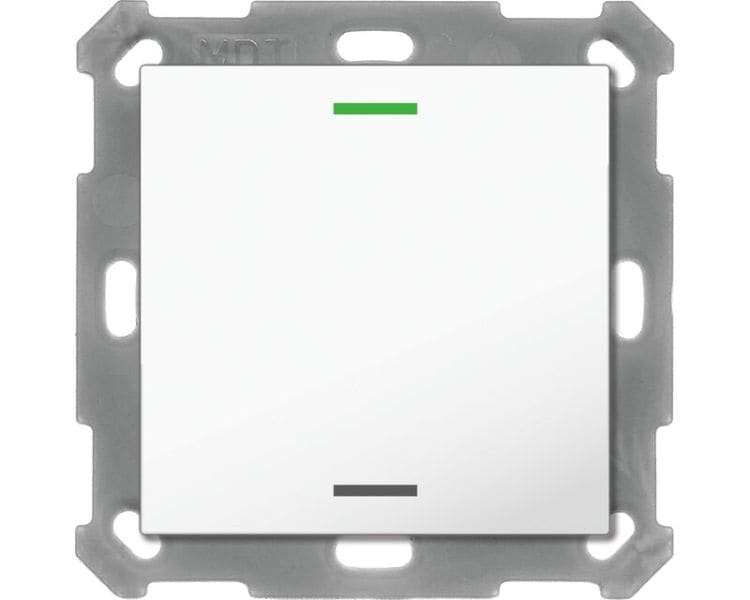 MDT - MDT KNX RF+ Taster Light 55 1f, RGBW mit Temp., reinweiß gl., Neutral, secure