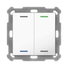 MDT - MDT KNX RF+ Taster Light 55 2f, RGBW mit Temp., reinweiß gl., Neutral, secure