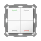 MDT - MDT KNX RF+ Taster Light 55 4f, RGBW mit Temp., reinweiß gl., Neutral, secure