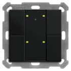 MDT - MDT KNX RF+ Funk Taster Plus 4-fach 55 x 55 mit Aktor schwarz matt