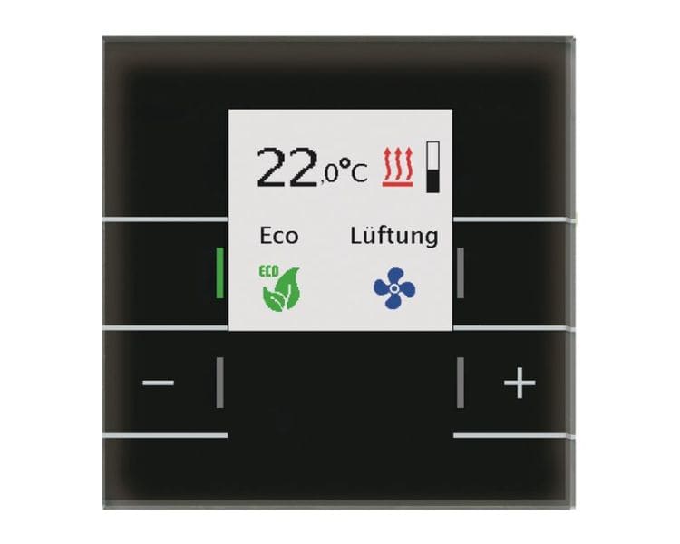 MDT - MDT KNX Glas Raumtemperaturregler Smart mit Farbdisplay schwarz