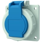 MENNEKES - Schuko-Anbausteckdose blau 16A 2P+E 230V IP68 mit Shutter
