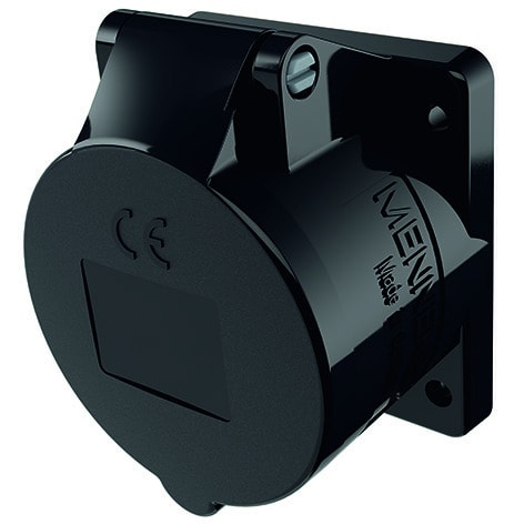 MENNEKES - CEE-Anbausteckdose TA schwarz 32A 5p 400V 6h IP44