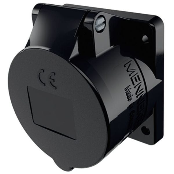 MENNEKES - CEE-Anbausteckdose TA schwarz 32A 5p 400V 6h IP44